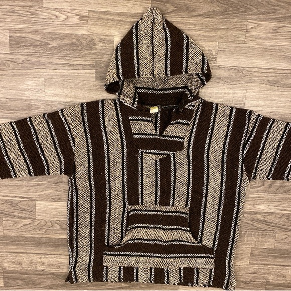 Y2K VTG Frank’s Knit Hoodie L Measurement Good Condition Brn - Picture 2 of 8